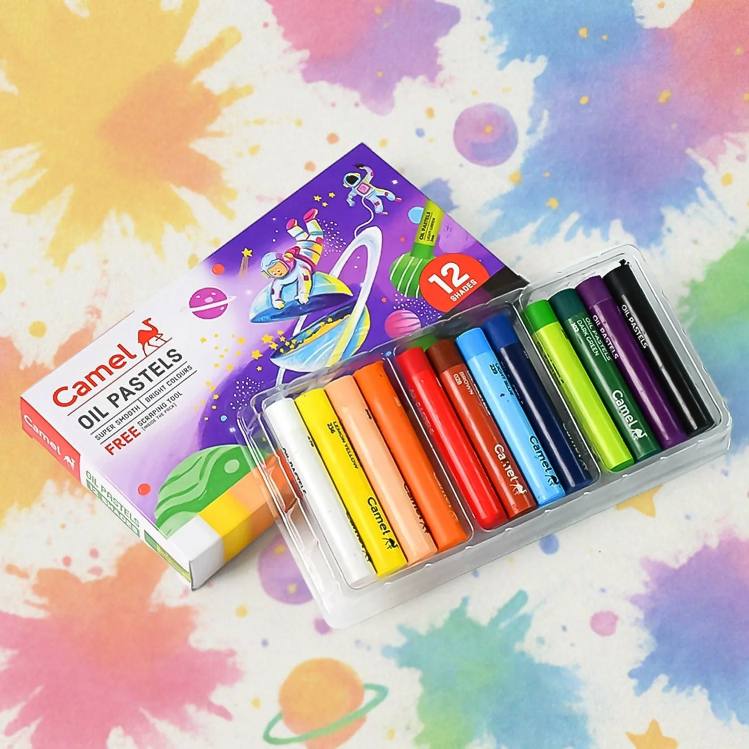 CAMEL OIL PASTELS (12 SHADES)