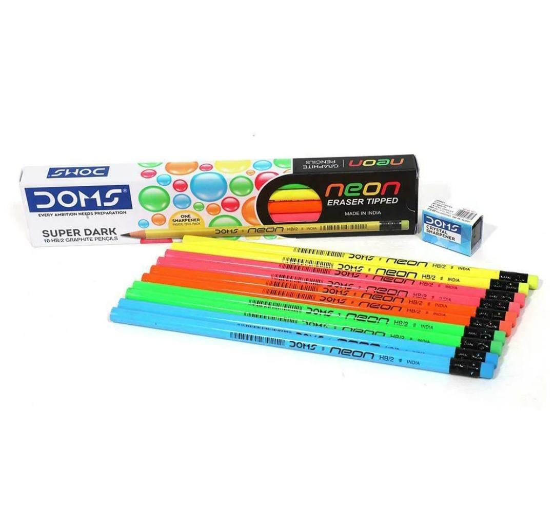 DOMS NEON PENCIL (10Pcs)